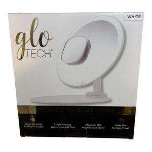 Glo Tech Foldable Travel LED Mirror - White (1 available)